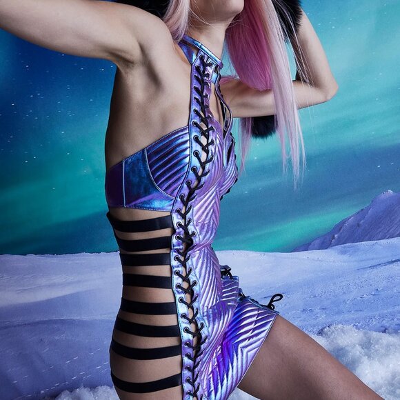 Rude Awakening Mini Dress - Blue | Club Exx | Size XS | Perfect for Festivals - Picture 2 of 8